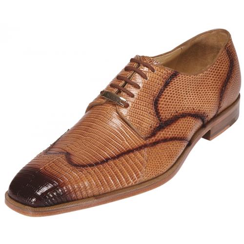 Belvedere "Aldo" Antique Brown / Antique Saddle All-Over Genuine Lizard Shoes